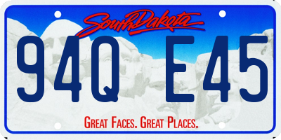 SD license plate 94QE45