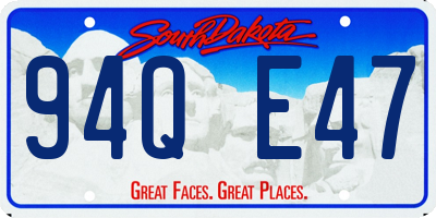 SD license plate 94QE47