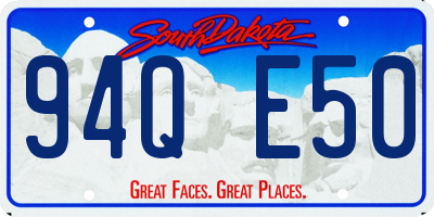 SD license plate 94QE50
