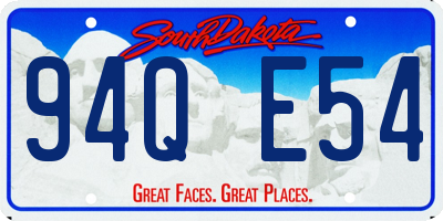 SD license plate 94QE54