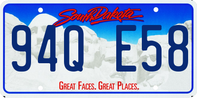 SD license plate 94QE58