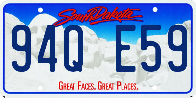 SD license plate 94QE59