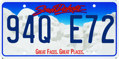 SD license plate 94QE72