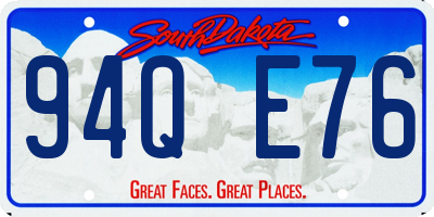 SD license plate 94QE76