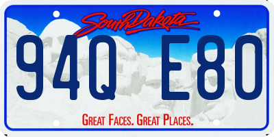 SD license plate 94QE80