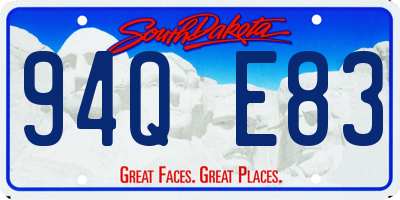 SD license plate 94QE83