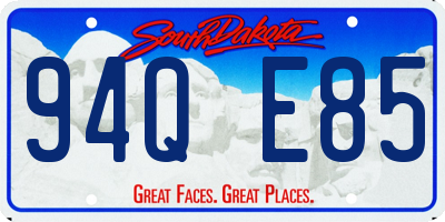 SD license plate 94QE85