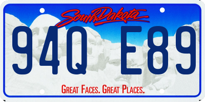 SD license plate 94QE89