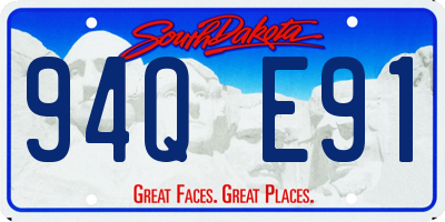 SD license plate 94QE91