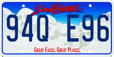 SD license plate 94QE96