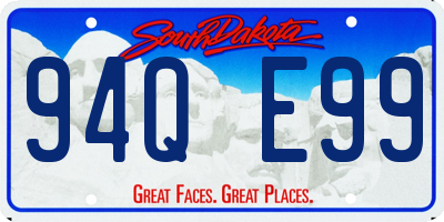 SD license plate 94QE99