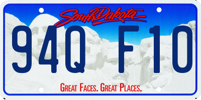 SD license plate 94QF10
