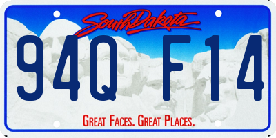SD license plate 94QF14
