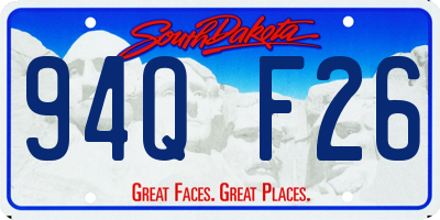 SD license plate 94QF26