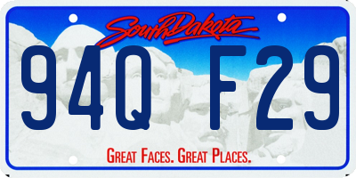 SD license plate 94QF29