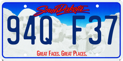SD license plate 94QF37