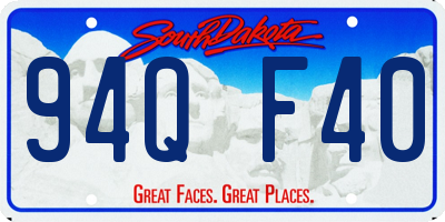 SD license plate 94QF40