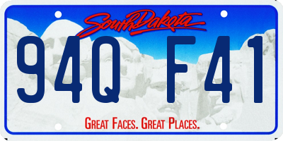 SD license plate 94QF41