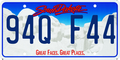 SD license plate 94QF44