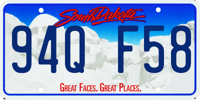 SD license plate 94QF58