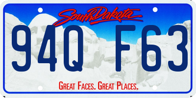 SD license plate 94QF63