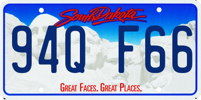 SD license plate 94QF66