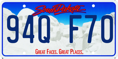 SD license plate 94QF70