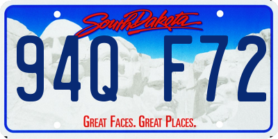 SD license plate 94QF72