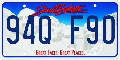 SD license plate 94QF90