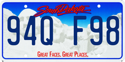 SD license plate 94QF98