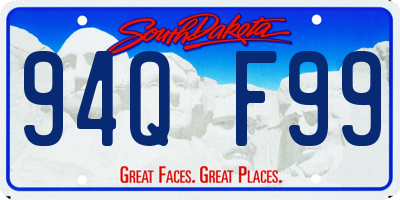 SD license plate 94QF99