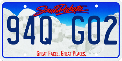 SD license plate 94QG02