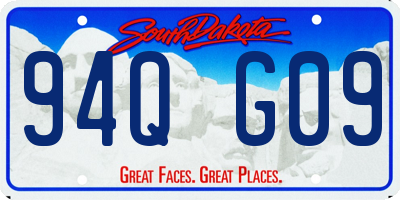 SD license plate 94QG09