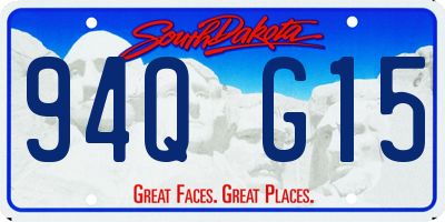 SD license plate 94QG15