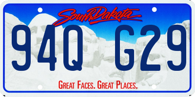 SD license plate 94QG29