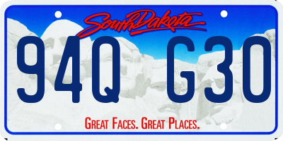 SD license plate 94QG30