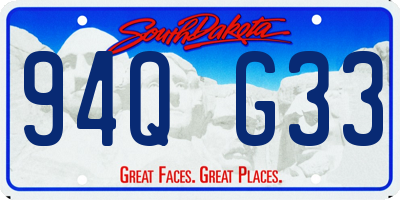 SD license plate 94QG33