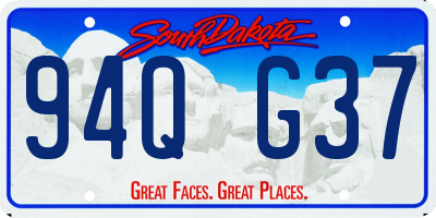 SD license plate 94QG37