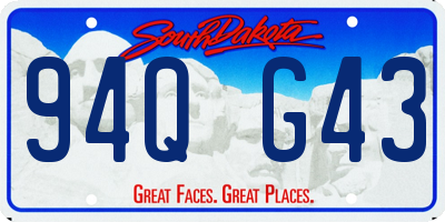 SD license plate 94QG43