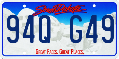 SD license plate 94QG49