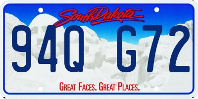 SD license plate 94QG72