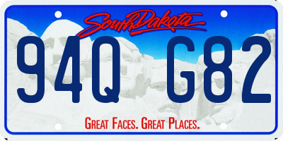 SD license plate 94QG82