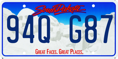 SD license plate 94QG87