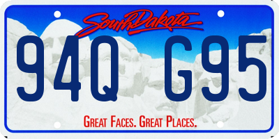 SD license plate 94QG95
