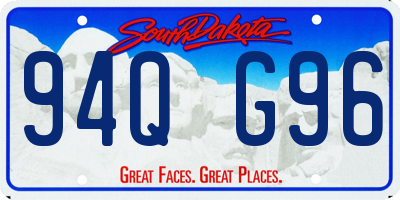 SD license plate 94QG96