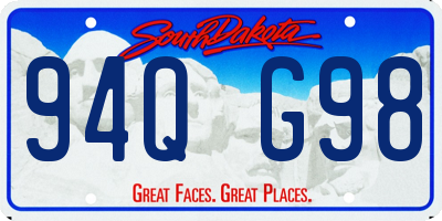 SD license plate 94QG98