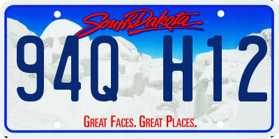 SD license plate 94QH12