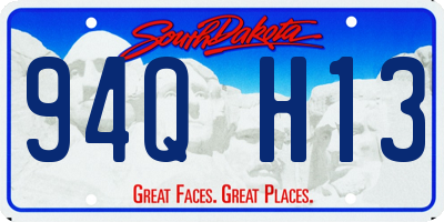 SD license plate 94QH13