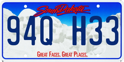 SD license plate 94QH33