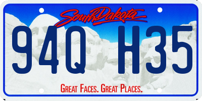 SD license plate 94QH35